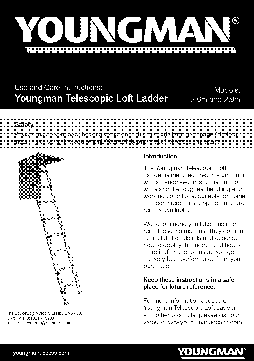 youngman loft ladders fitting instructions