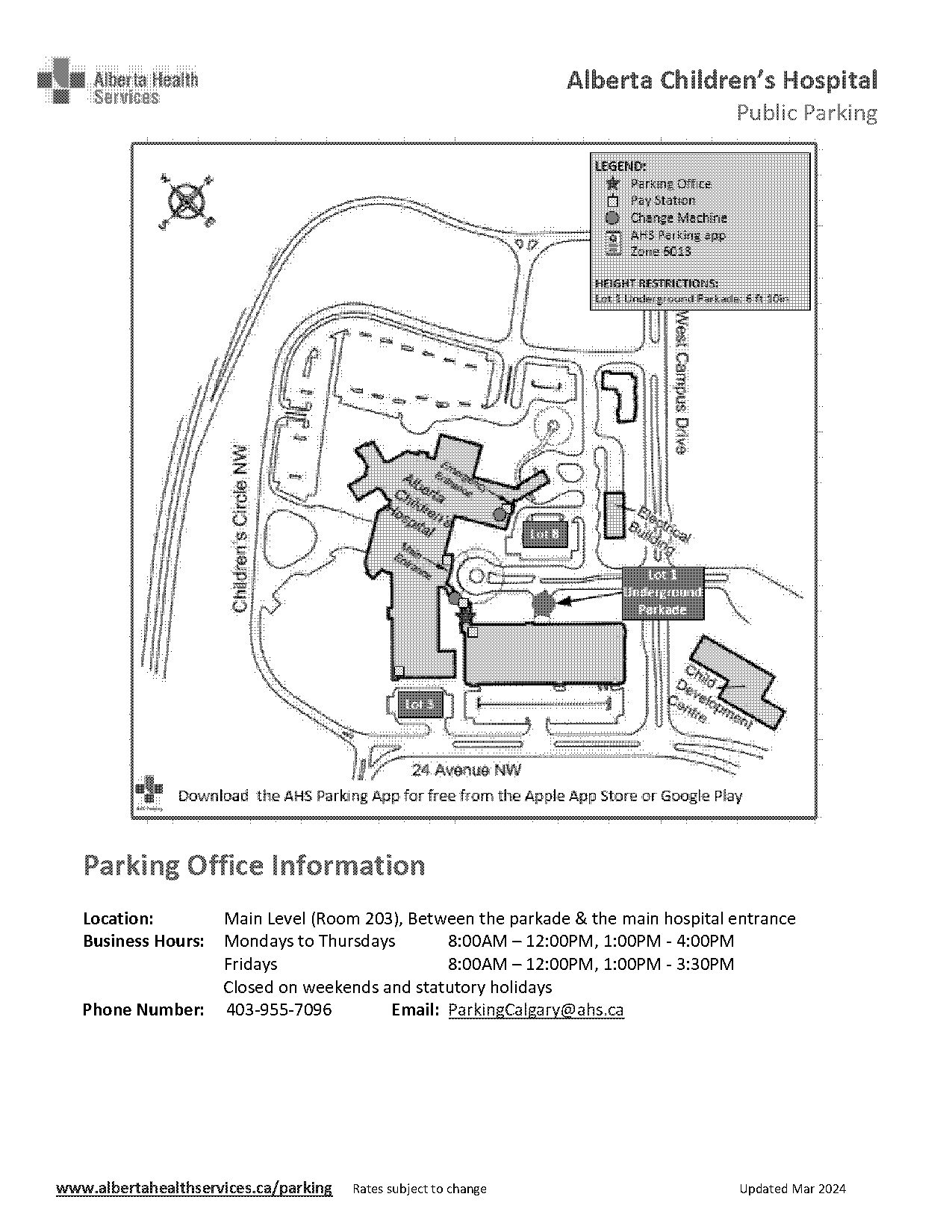 hospital parking zone term