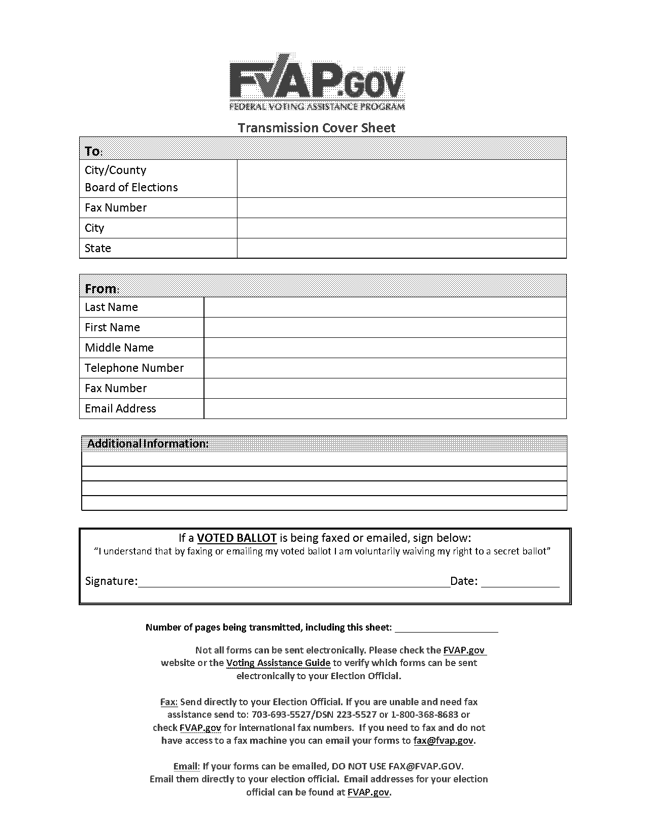 fax transmittal cover page template