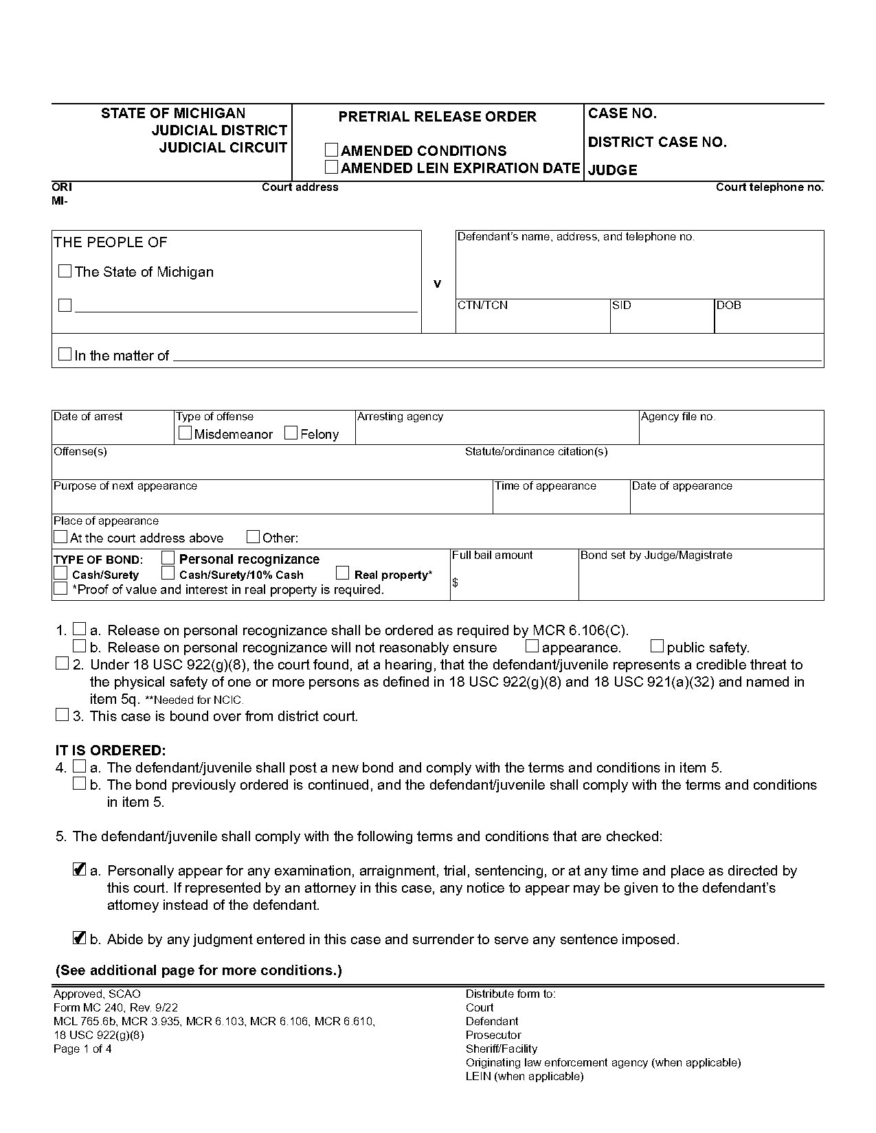 pre lien release form