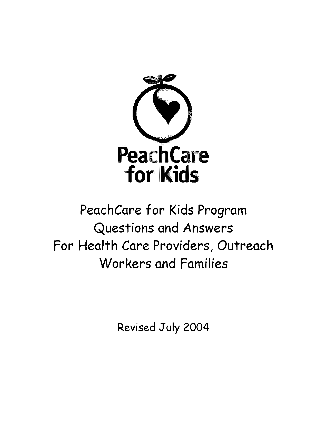 what are the benefits families can receive with peachcare