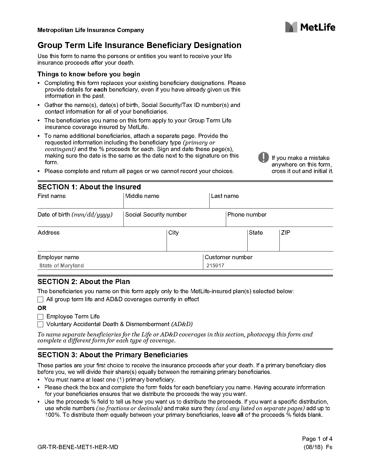 maryland last will and testament sample one page