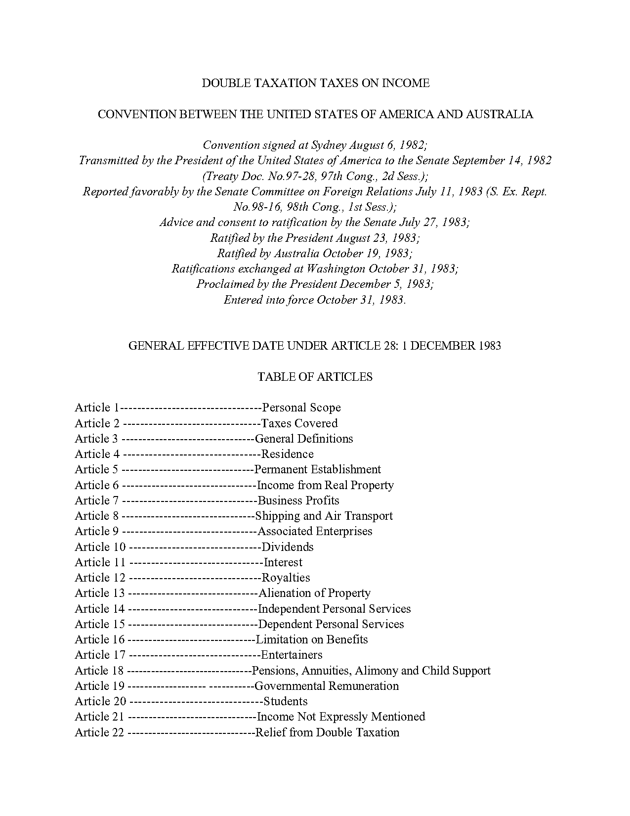 australia us estate tax treaty