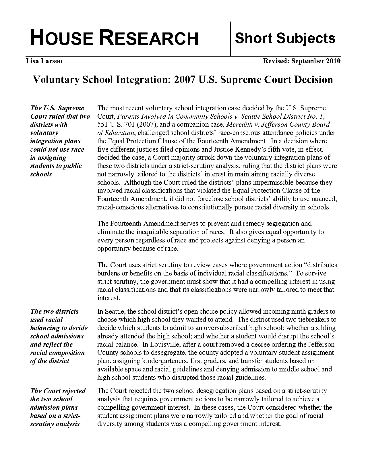 supreme court government assignments for high school