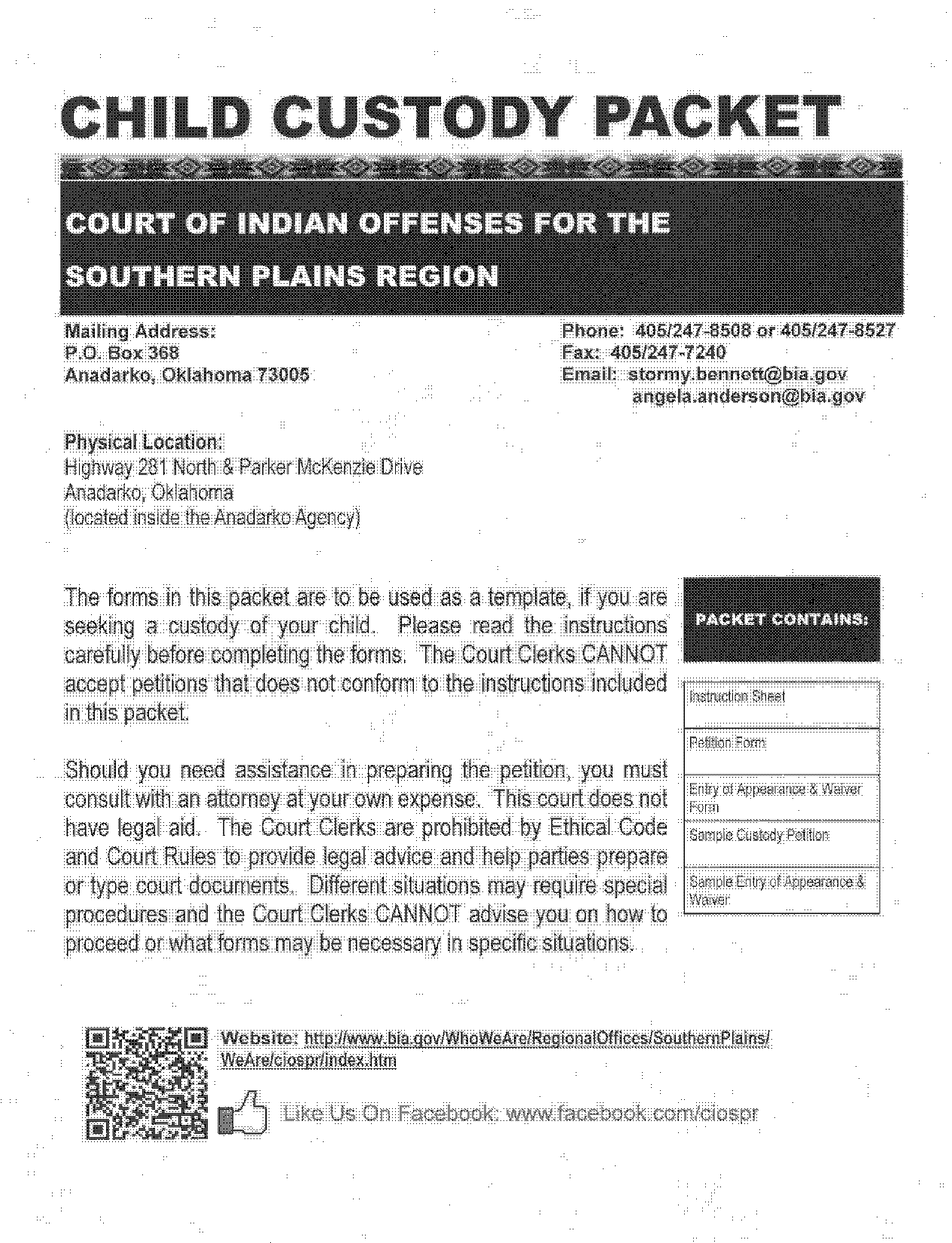 sample letter forms for custody petition