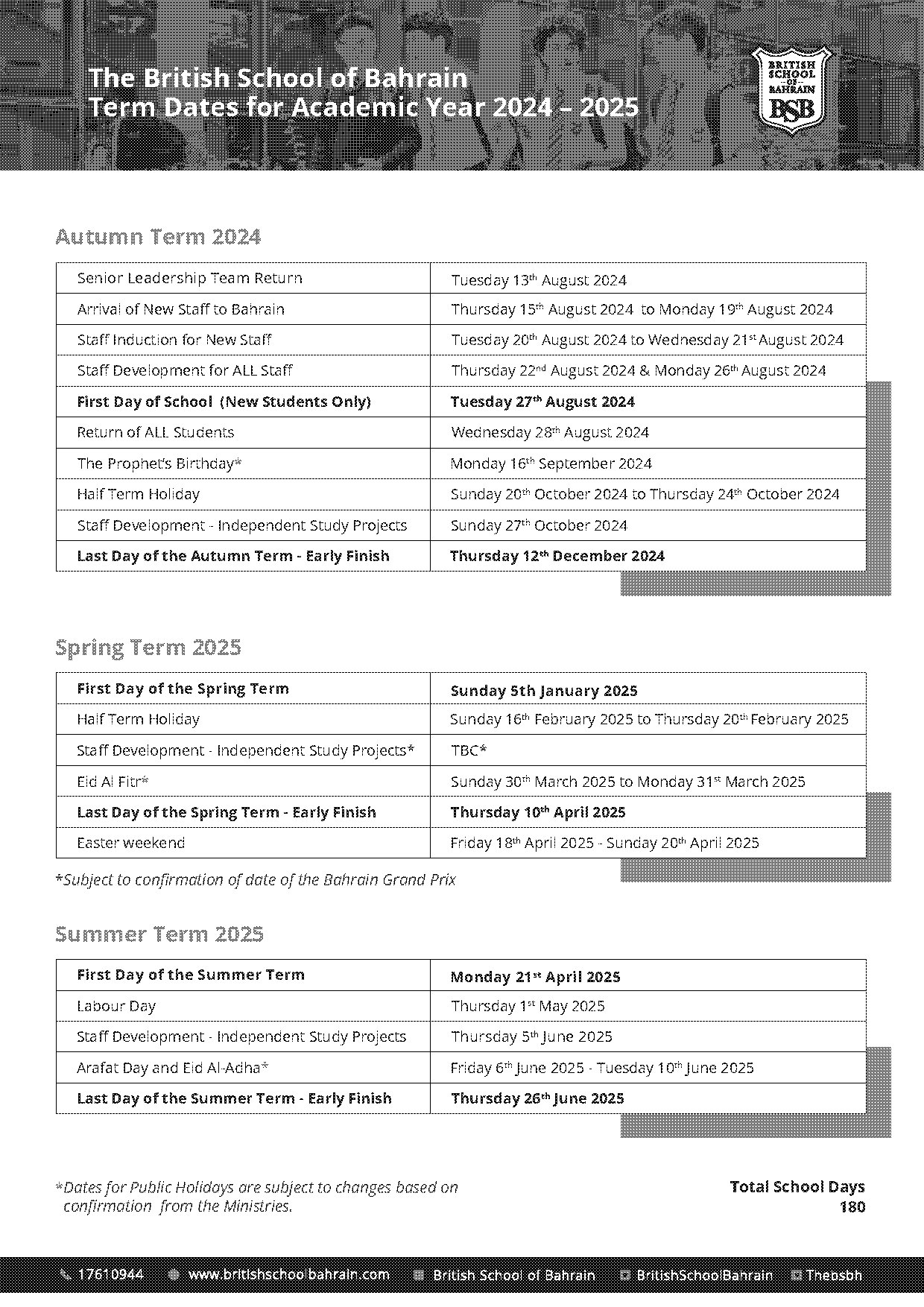 how many terms in a british school year