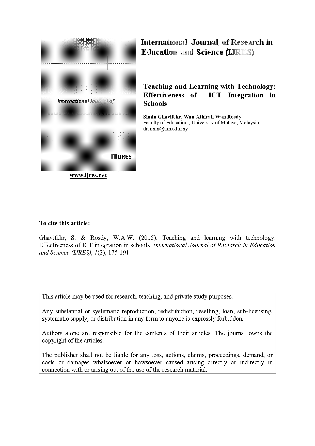 use of ict in teaching and learning questionnaire