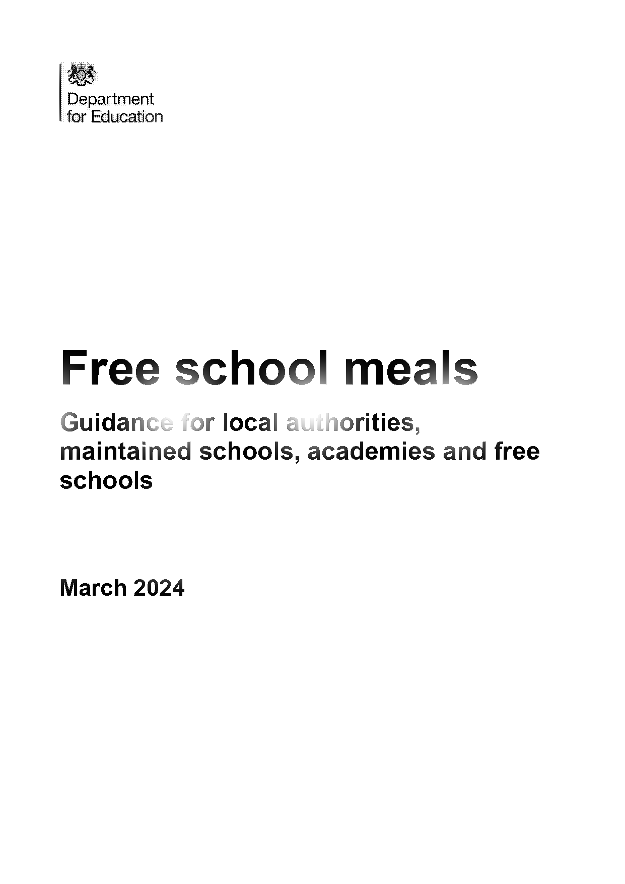 government free school meals scheme