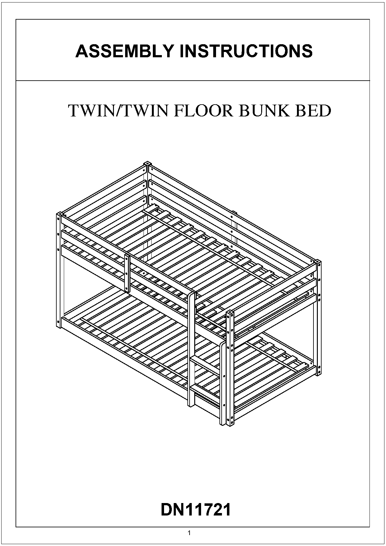 essential home bunk bed instruction manual