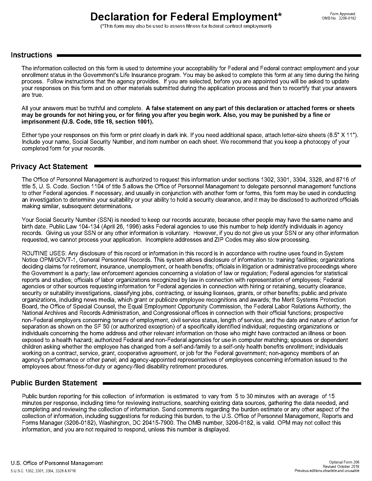 statutory declaration us format