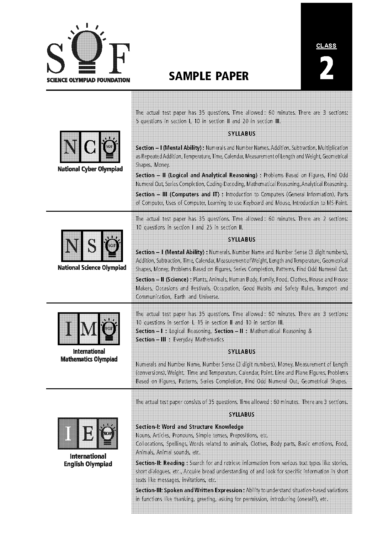 sofworld org nso sample papers