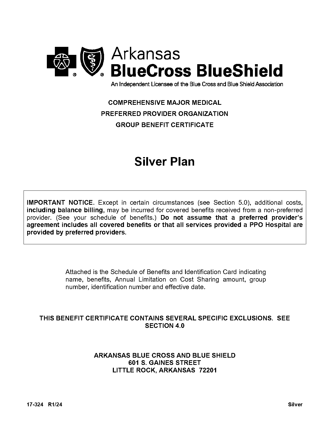 arkansas blue cross blue shield meal packing plan