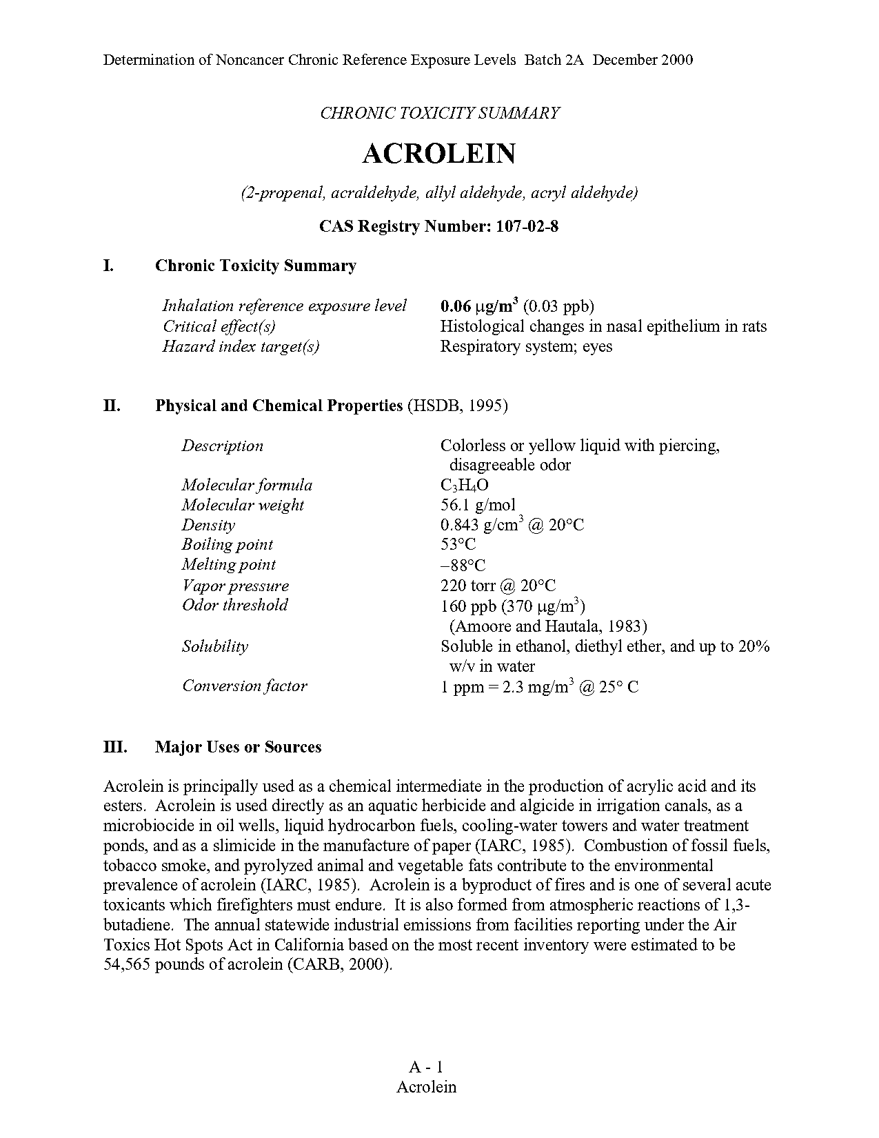 chemical properties of cresol