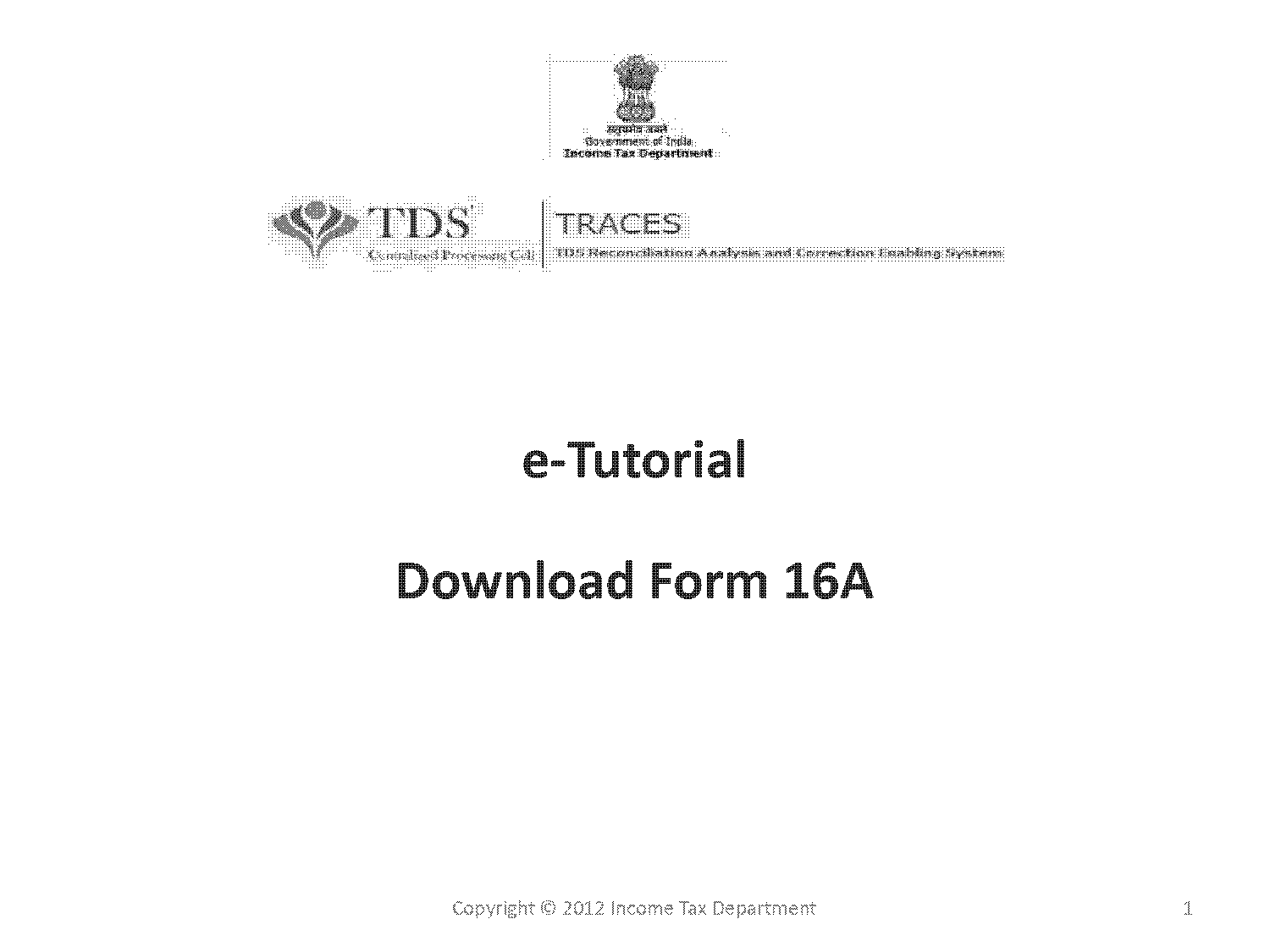 download tds certificate from traces