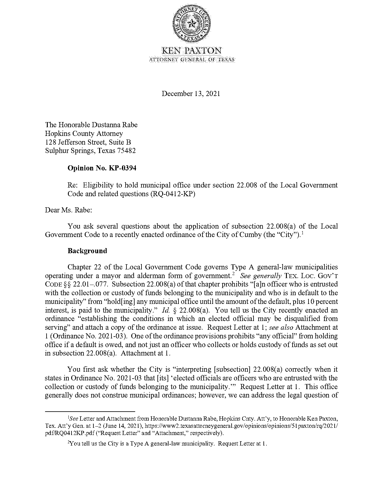 application letter for municipal office