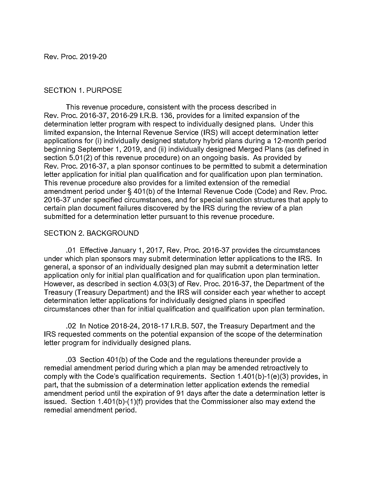 irs fee for plan termination letter