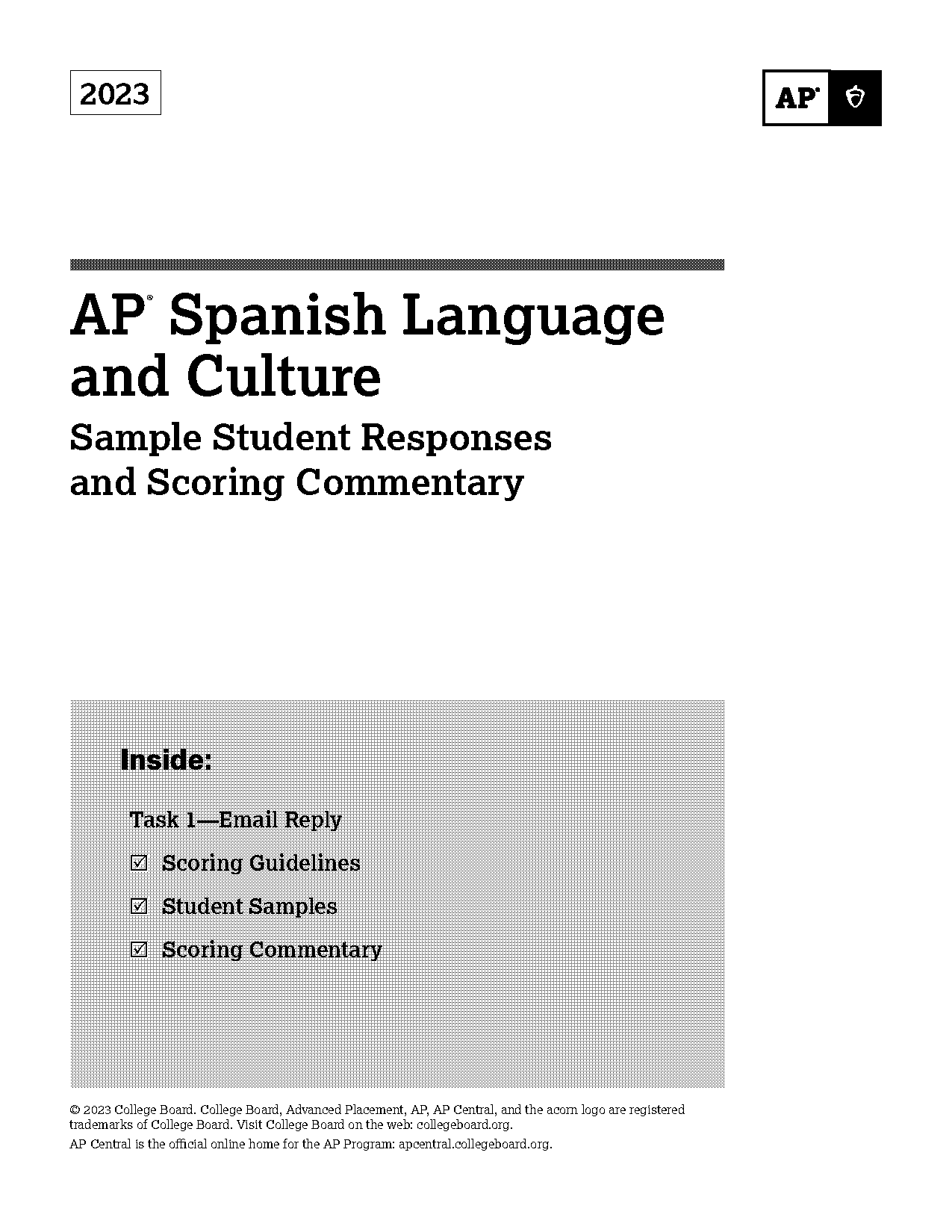 spanish ap sample interpersonal writing email reply