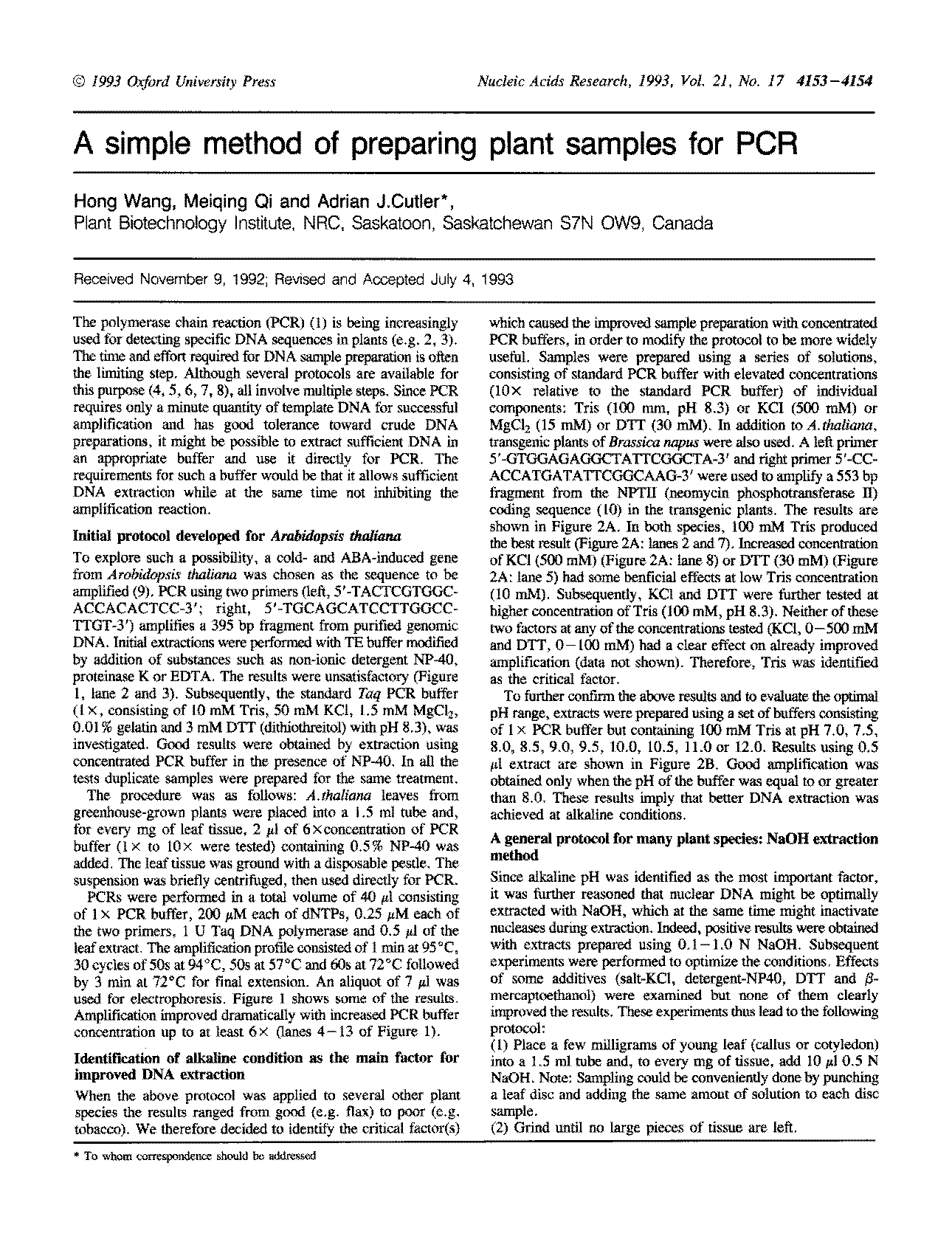 plant dna pcr protocol