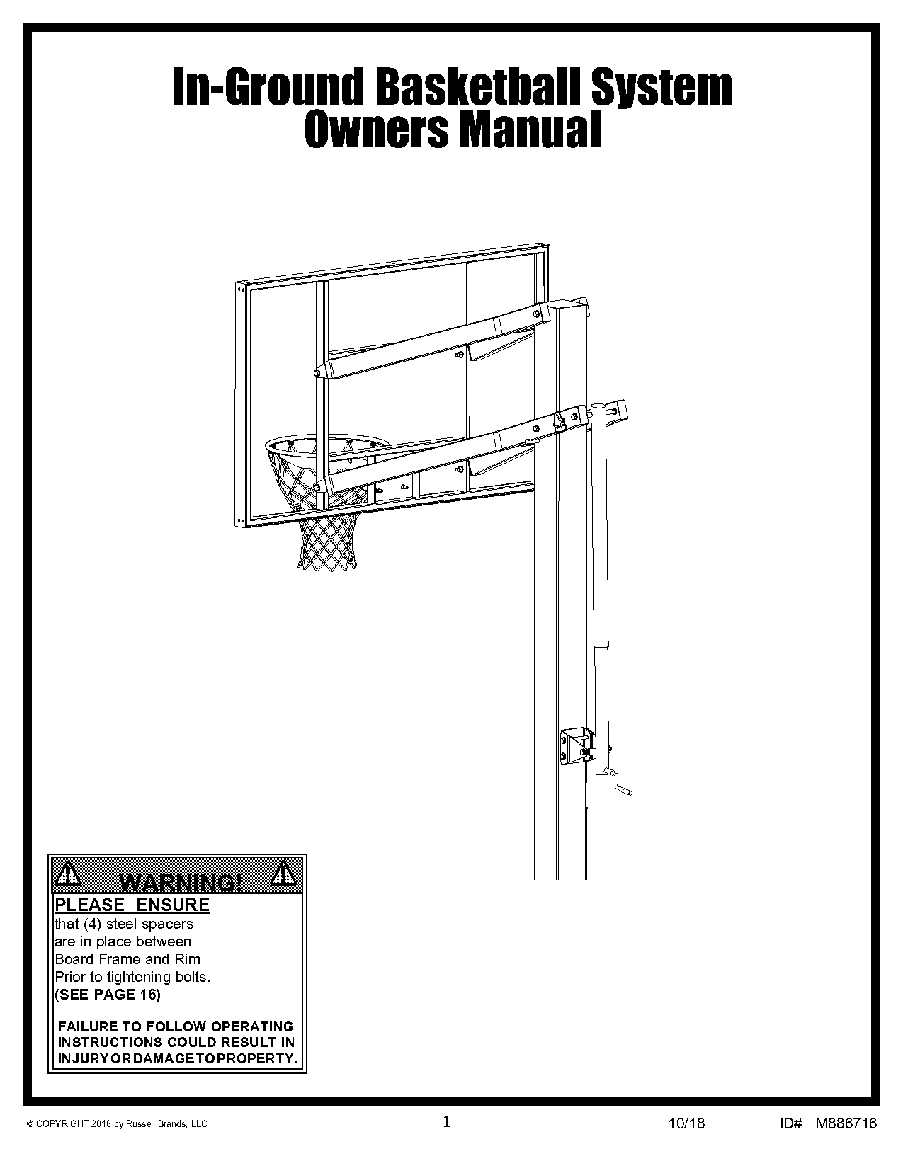 spalding double shot basketball assembly instructions