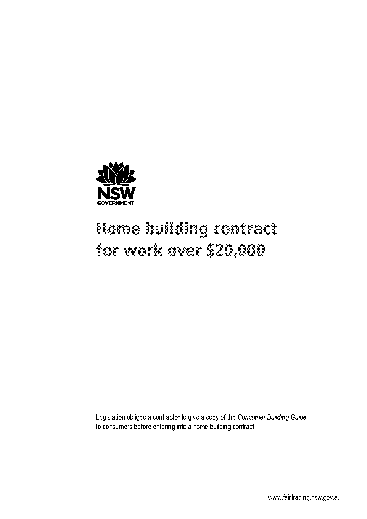 residential building works contract