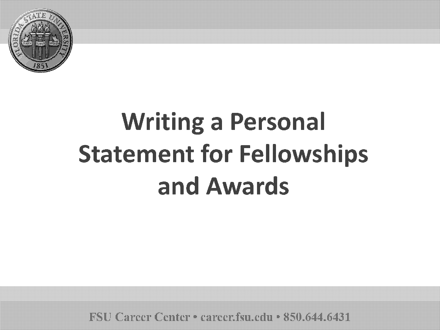 fellowship personal statement guidelines